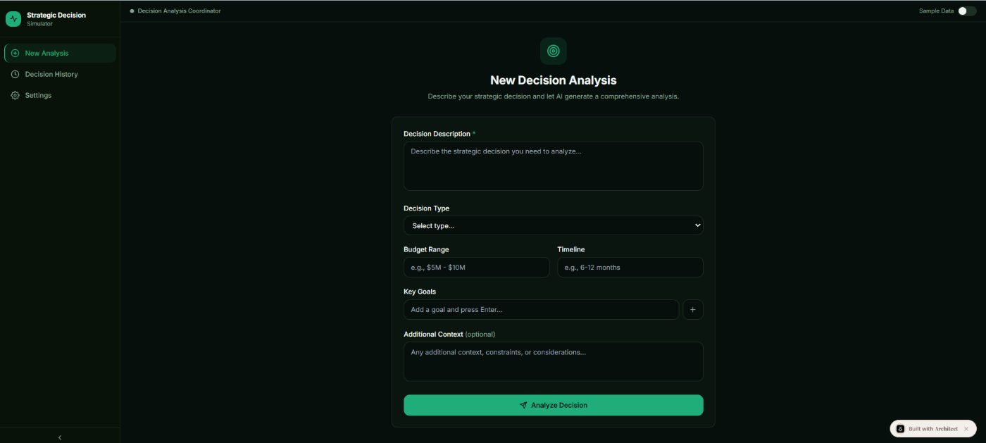 Strategic Decision Simulator